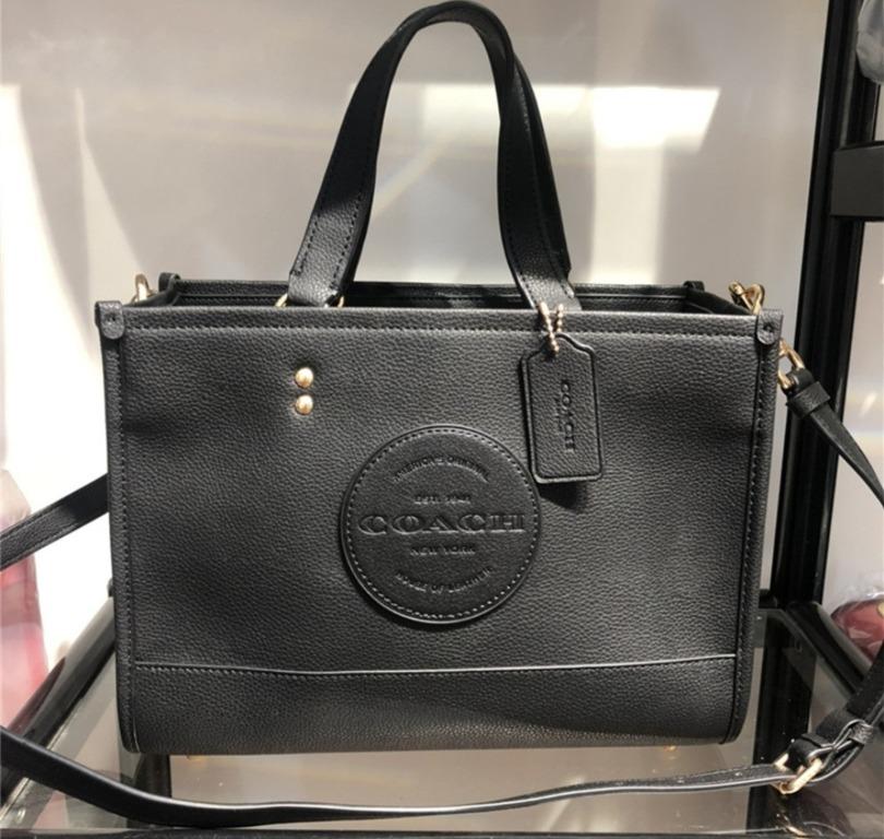 coach dempsey tote 30 black