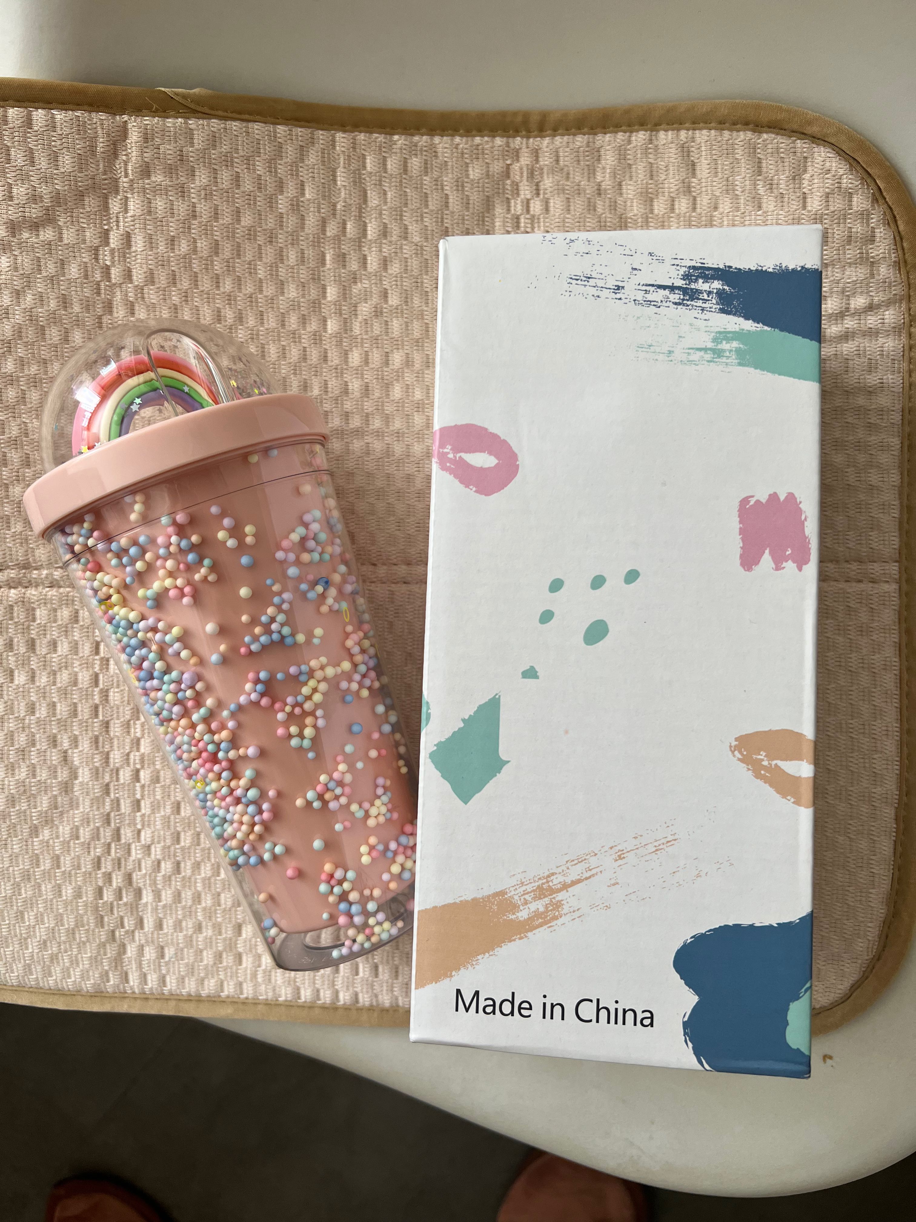 New cute plastic tumbler., Furniture & Home Living, Kitchenware