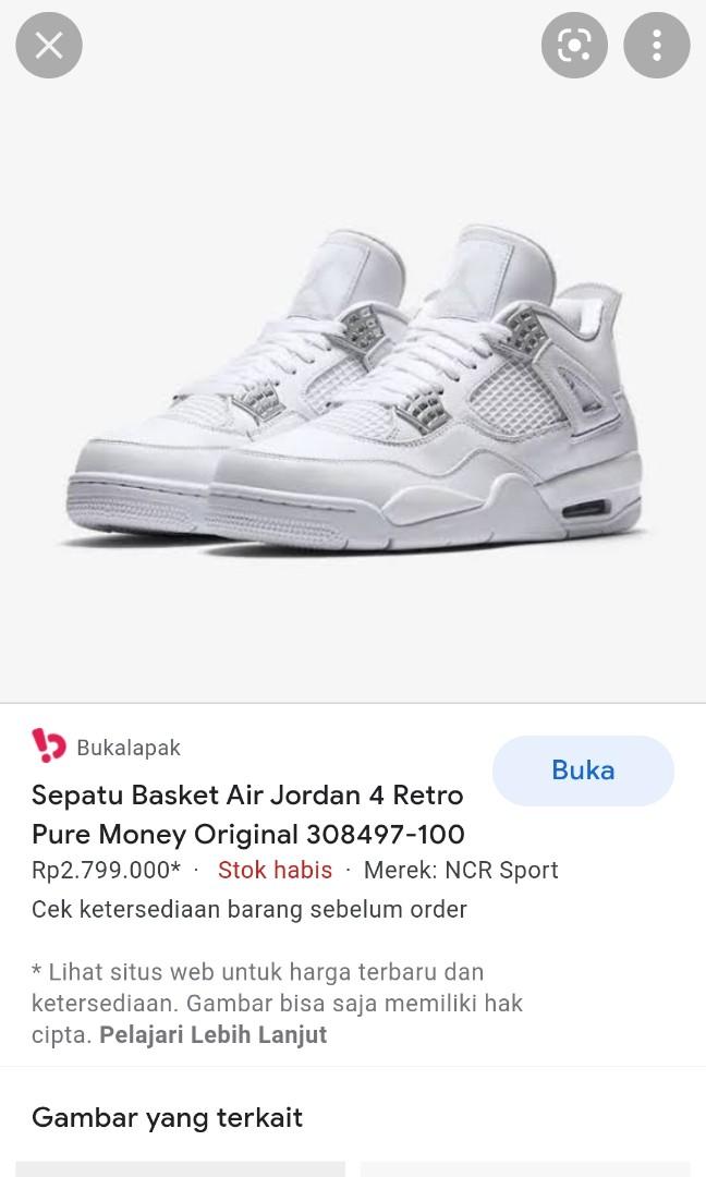 Harga sepatu 'air jordan 4 retro discount