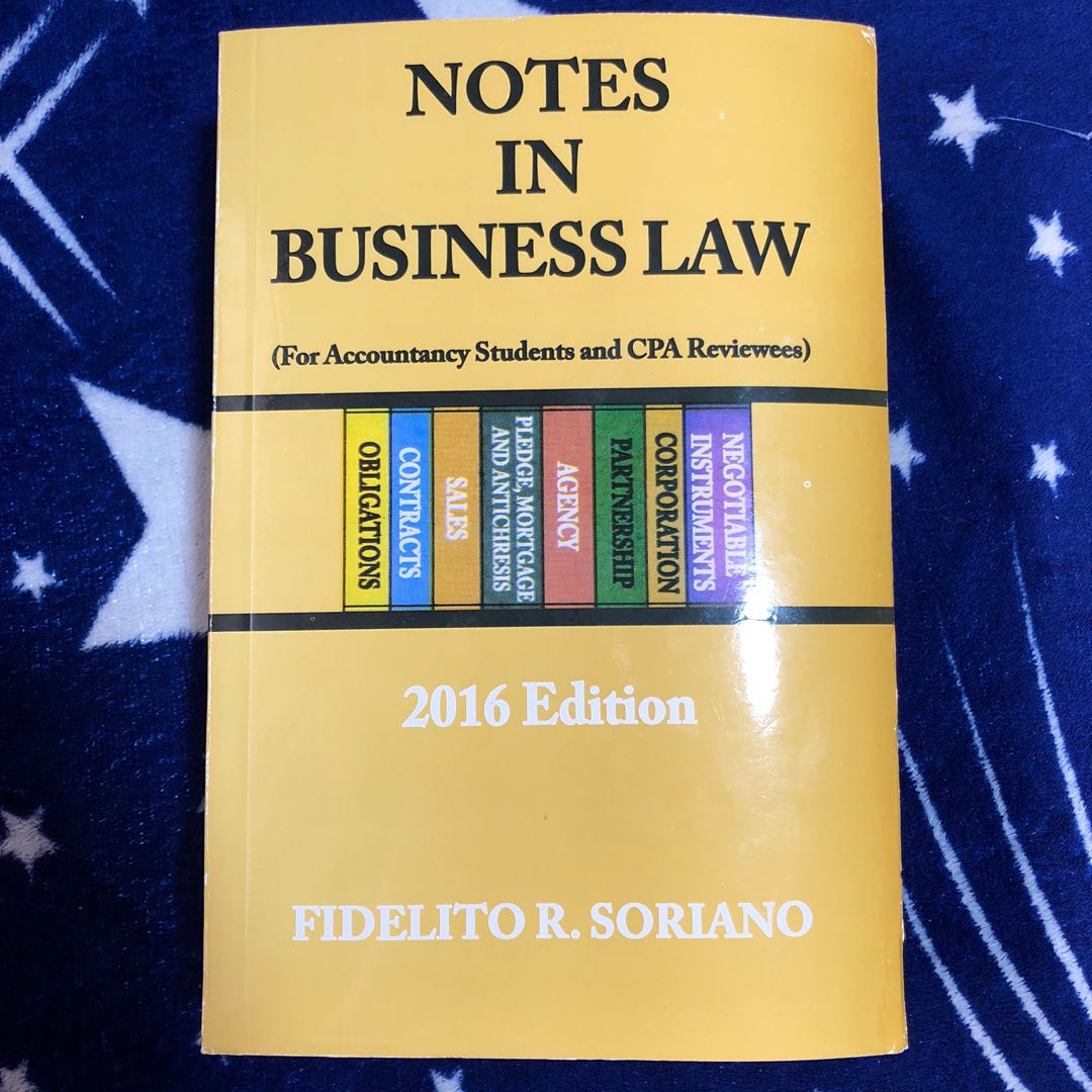Pdfcoffee - notes in business law - Notes In Business Law By Fidelito  Soriano Pdf Notes In Business - Studocu
