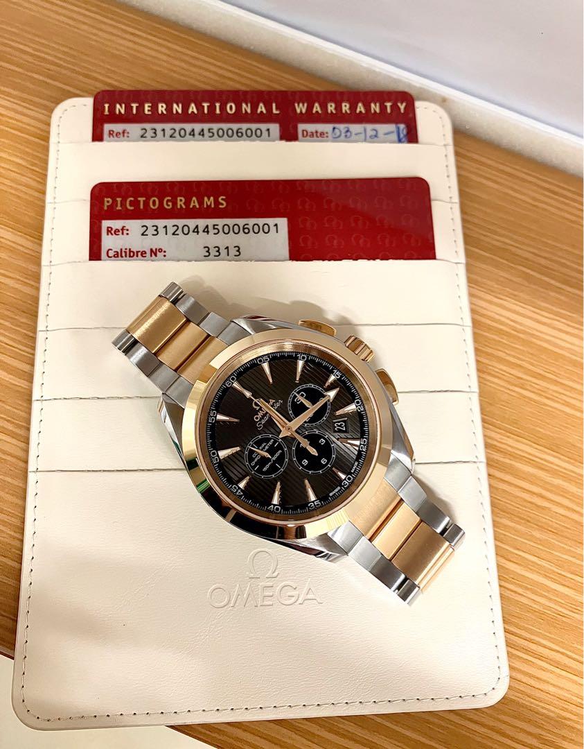 Omega Seamaster Aqua terra (Category: Luxury Watches) located in Makati City. Submitted by itsyourwatches (Listing ID 1168853903, Image 3). Description: Omega Seamaster Aqua terra Chronograph Steel/18k Rose Gold 44mm, Grey Dial Transparent Case Back Co-Axial, Automatic Ref- 231.20.44.50.06.001 Year 2018 Dec -Complete Box and Papers -Checked: Omega Service Center -Under Warranty until December 2023 For Inquiry Please Call: 09561326042.