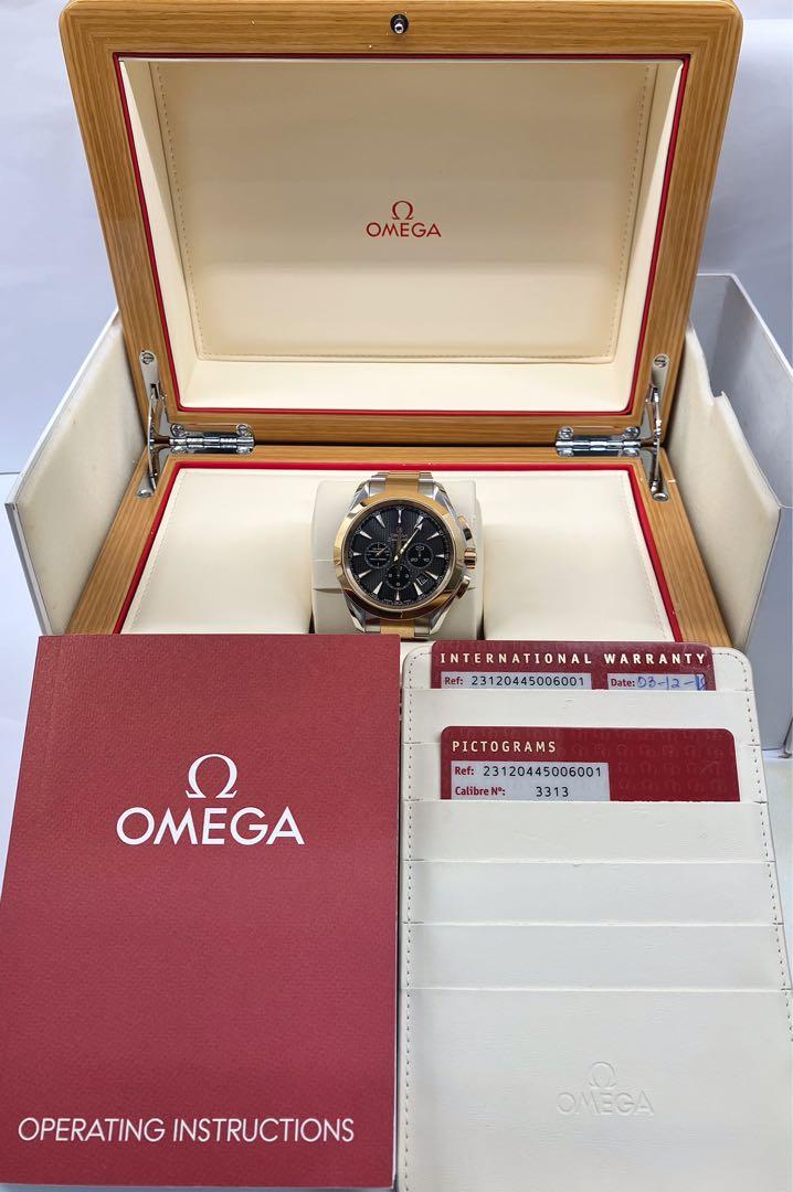 Omega Seamaster Aqua terra (Category: Luxury Watches) located in Makati City. Submitted by itsyourwatches (Listing ID 1168853903, Image 2). Description: Omega Seamaster Aqua terra Chronograph Steel/18k Rose Gold 44mm, Grey Dial Transparent Case Back Co-Axial, Automatic Ref- 231.20.44.50.06.001 Year 2018 Dec -Complete Box and Papers -Checked: Omega Service Center -Under Warranty until December 2023 For Inquiry Please Call: 09561326042.
