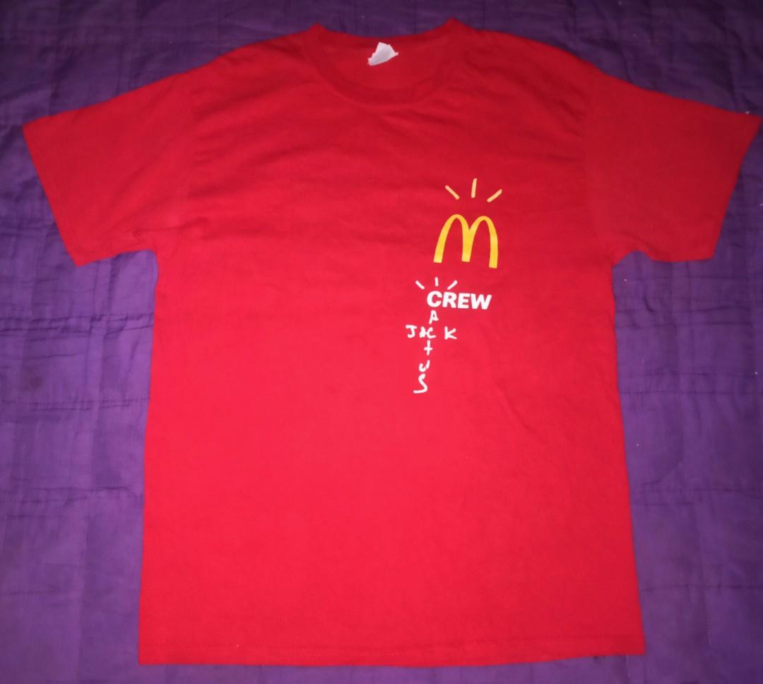 Original McDonald's Cactus Jack T-Shirt, Men's Fashion, Tops u0026 Sets, Tshirts  u0026 Polo Shirts on Carousell