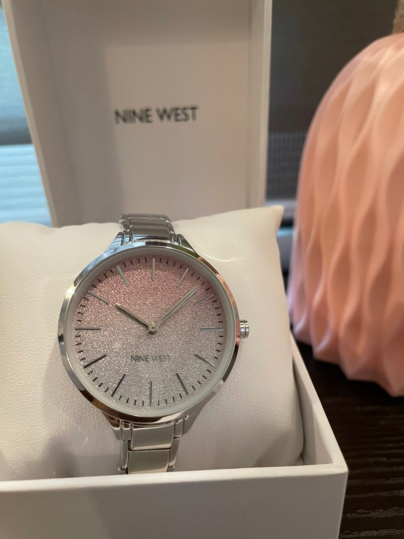 Nine west clearance silver watch