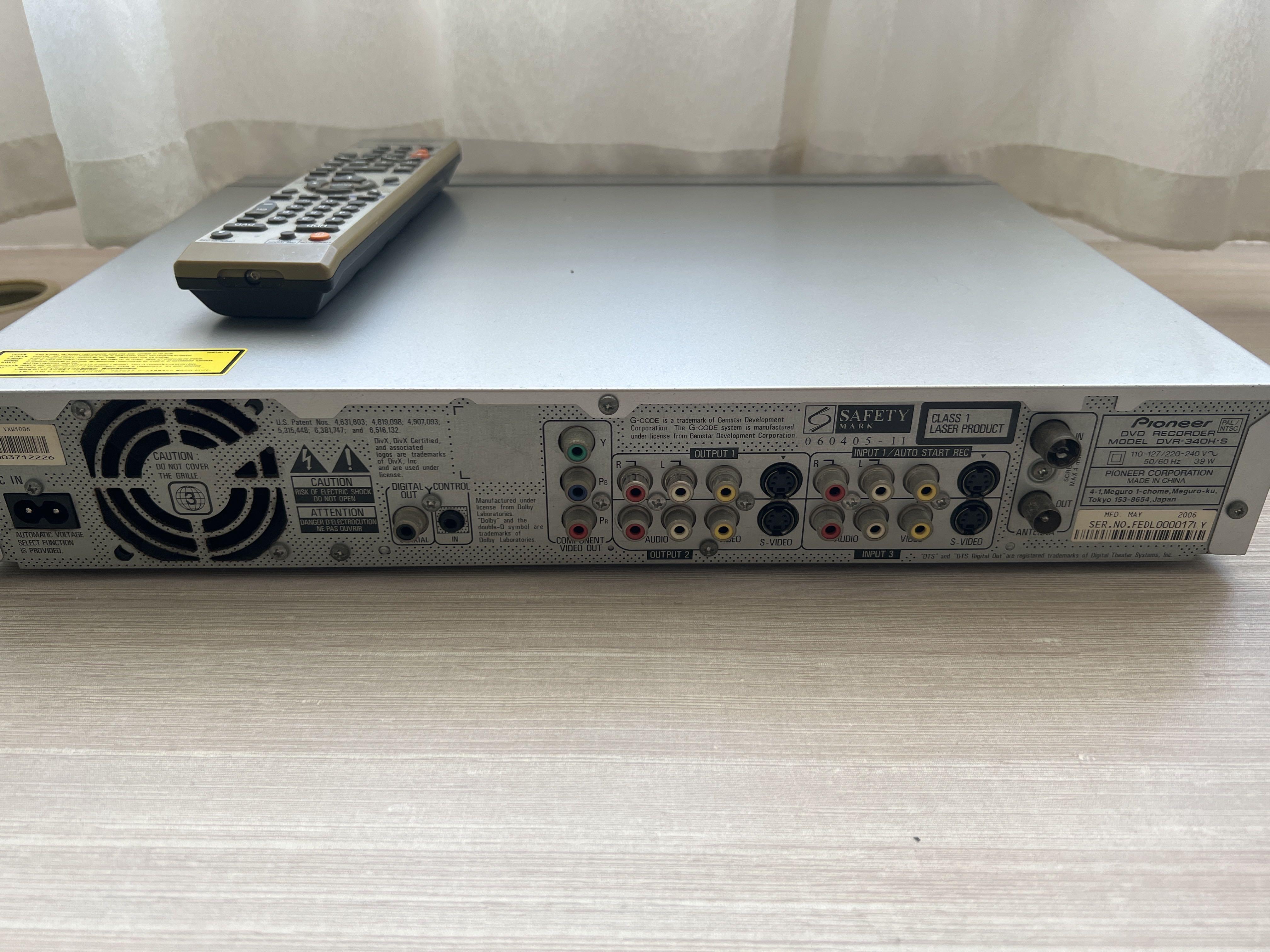 Pioneer HDD/DVD Recorder DVR340H, Hobbies & Toys, Music & Media, CDs