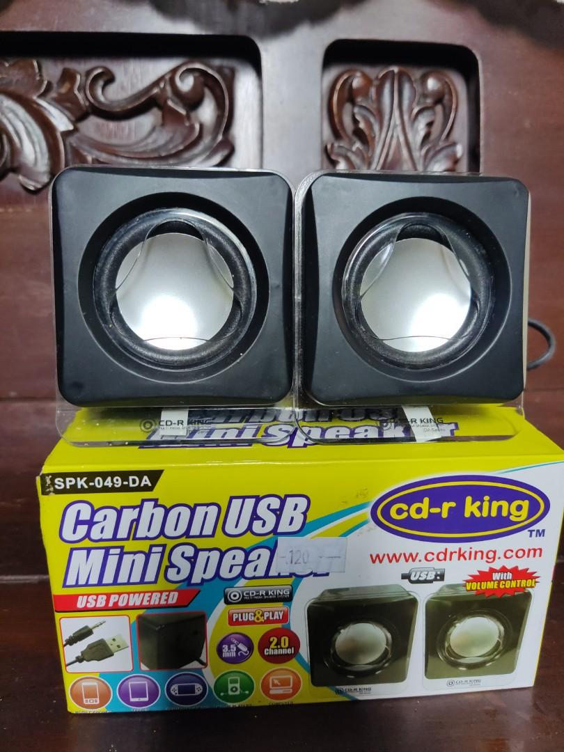 Pre-loved mini speaker (Category: Soundbars, Speakers & Amplifiers) located in Quezon City. Submitted by iammaangel (Listing ID 1168871099, Image 1). Description: USB powered mini speaker.