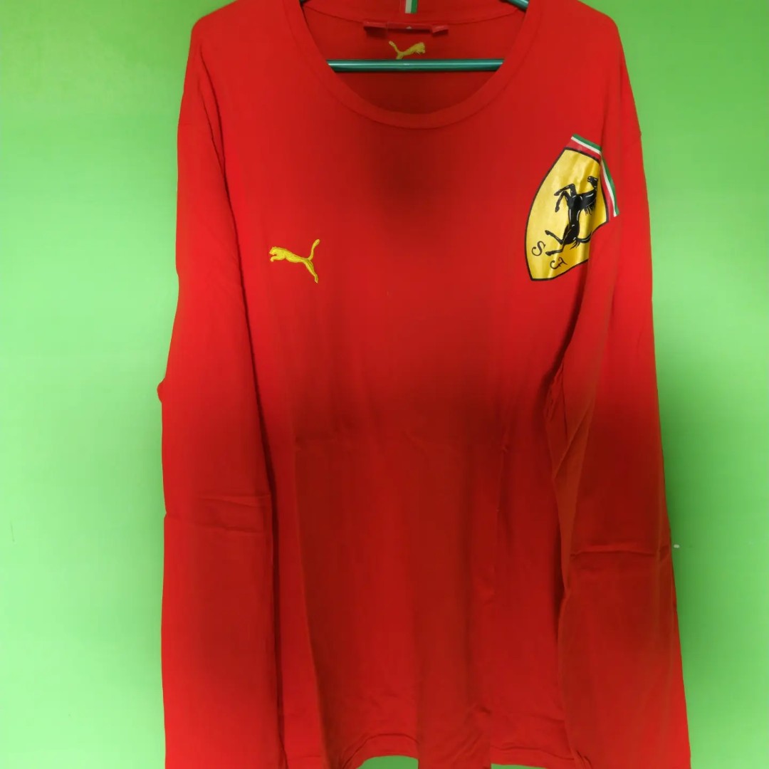 Puma Ferrari, Fesyen Pria, Pakaian , Atasan di Carousell