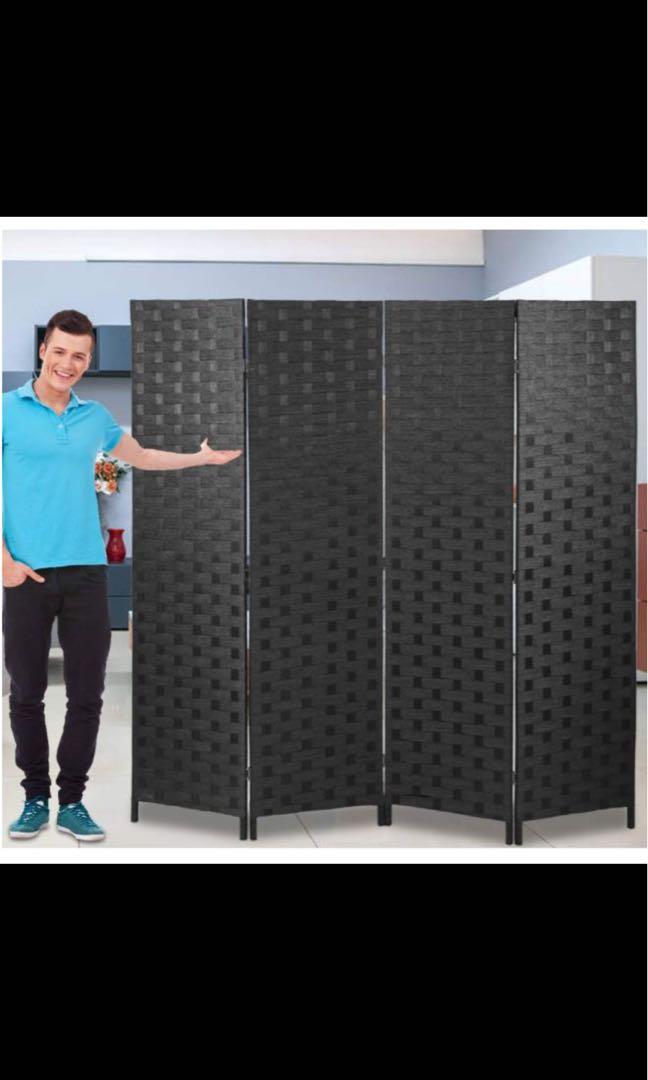 Room Divider Partition Screen Double Side Covered Partition 200cm