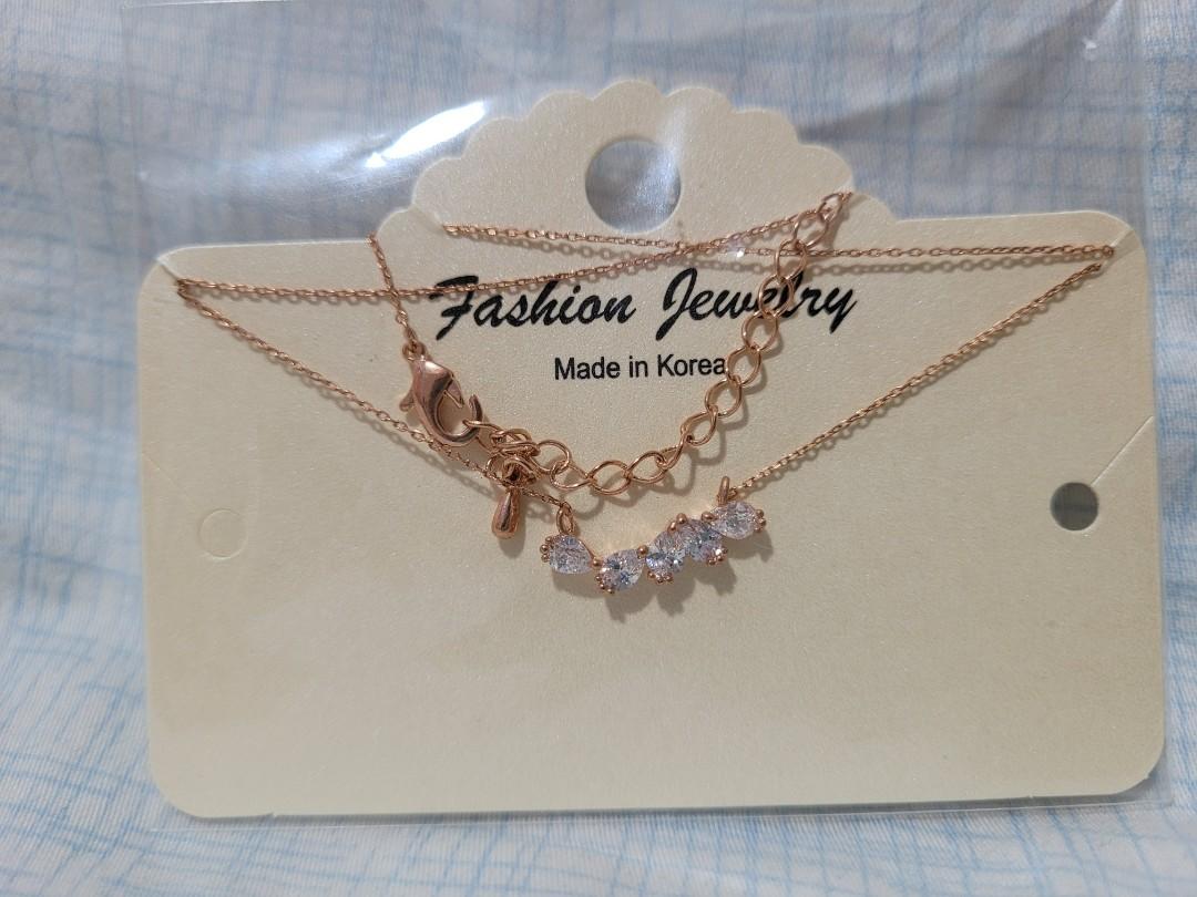 Gold necklace made in korea hot sale