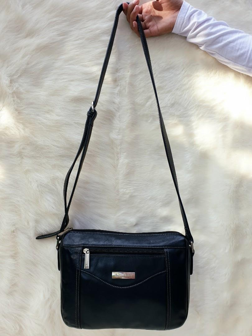Santa barbara polo racquet club SBPRC Tas Selempang Sling Bag Kulit Asli Wanita Second Preloved Thrift Fesyen Wanita Tas Dompet di Carousell