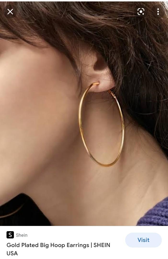 Gold hoop earrings sales shein