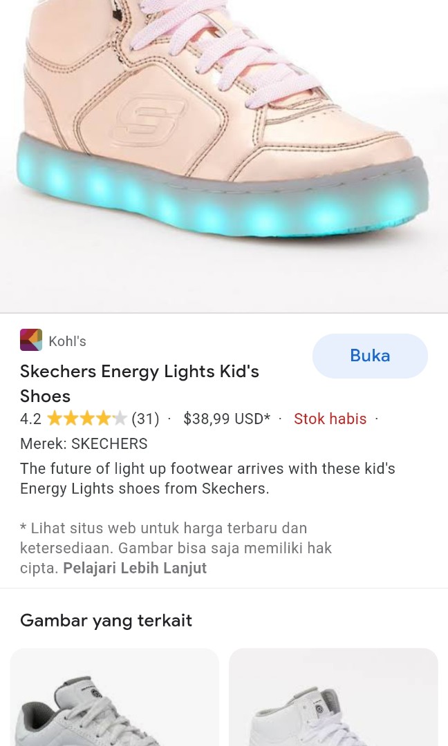 Kohls skechers energy lights top