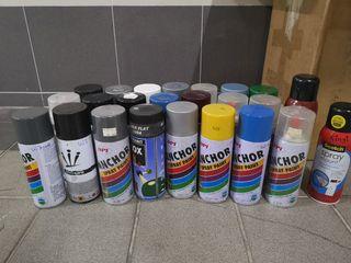 Spray cans (22 spray can + 2 adhesive spray)