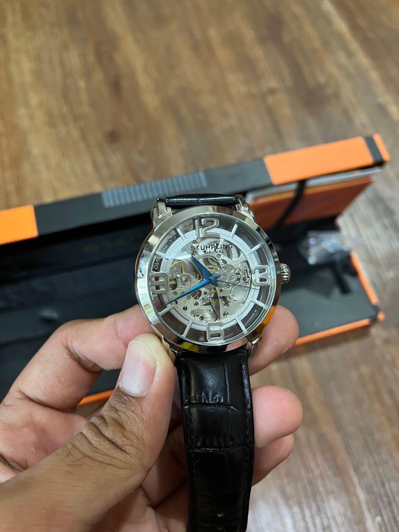 Sthurling Winchester 3964L Automatic 42mm Skeleton Men s Fashion