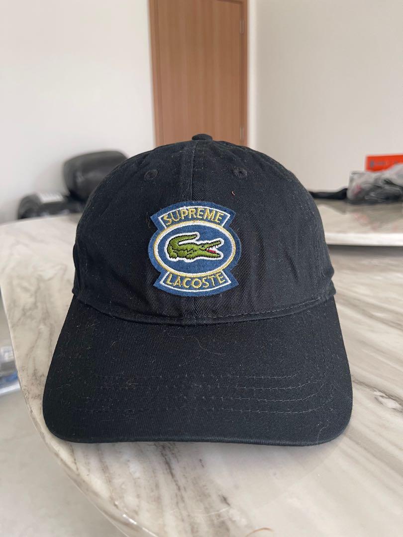 Supreme x lacoste cap twill 6 deals panel