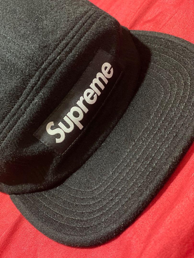 Supreme wool camp cap black new arrivals