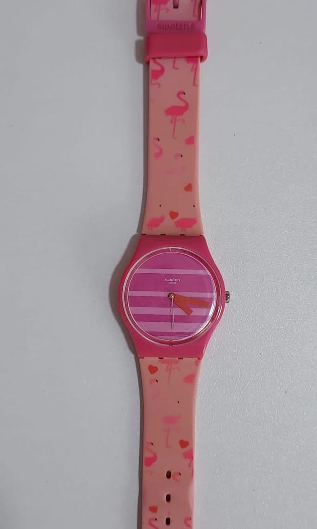 Pink flamingo swatch watch outlet
