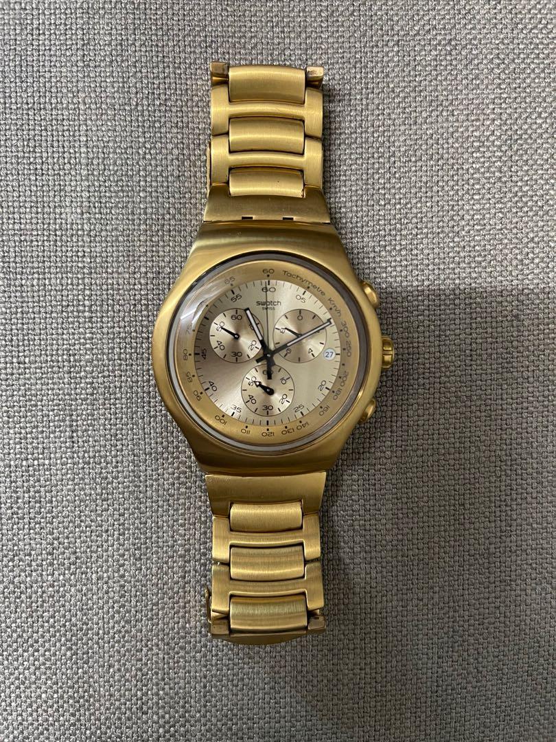 Swatch Irony Gold Chrono Men s Fashion Watches Accessories