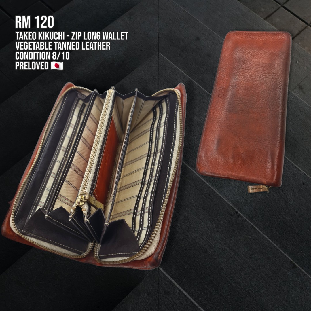 Takeo Kikuchi Zip Long Wallet Women S Fashion Bags Wallets Wallets Card Holders On Carousell