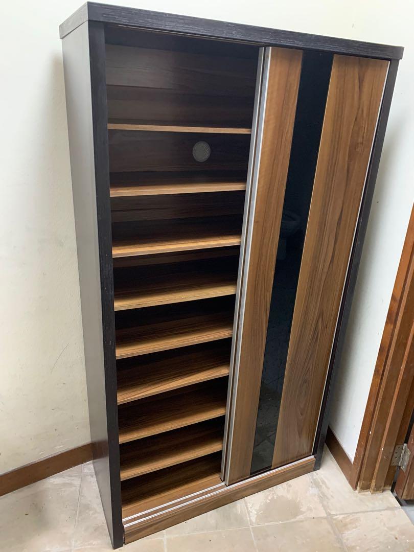 Tall shoe with sliding doors, Furniture & Home Living