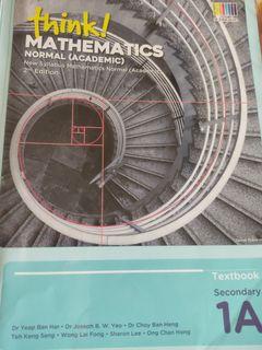 Think! Mathematics normal academic textbook Secondary 1A Normal Academic