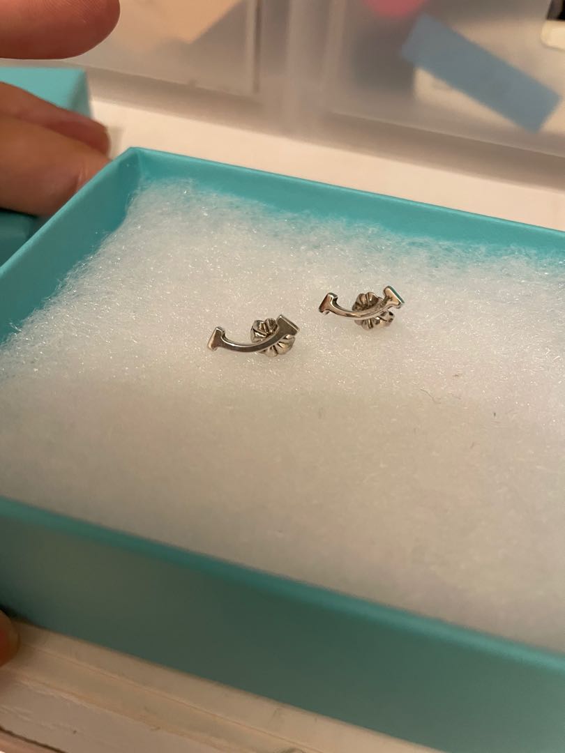 Tiffany smile top earrings silver