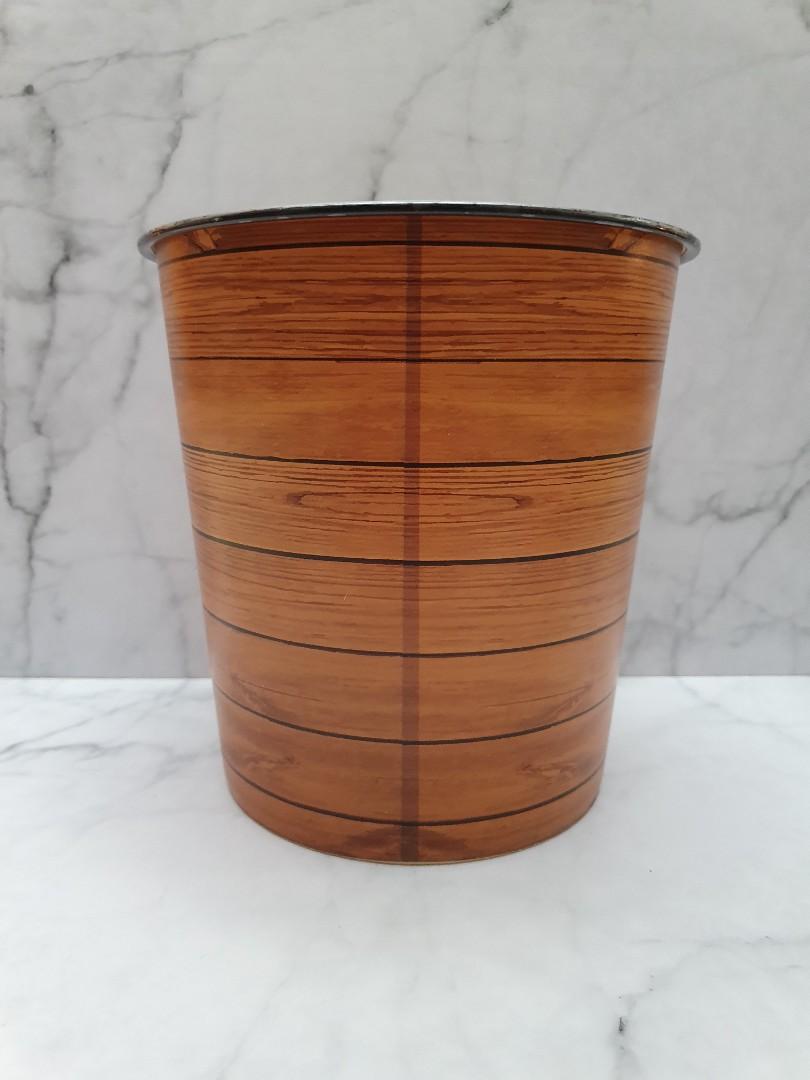 Trash Bin / Trash Box / Tempat Sampah Rumah Kantor Daiso Motif Kayu
