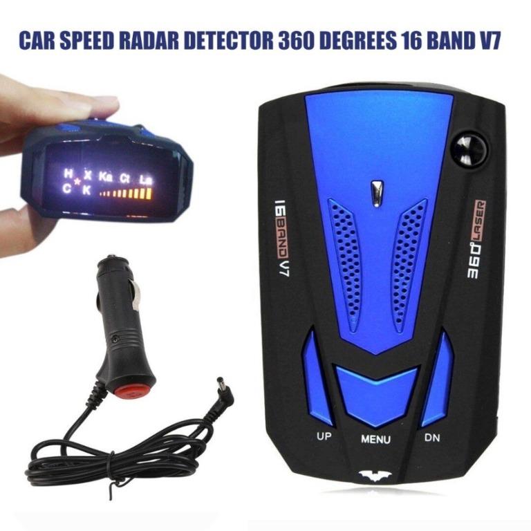V7 360 Degrees 16 Band Scanning LED Radar Detector Car Speed Testing