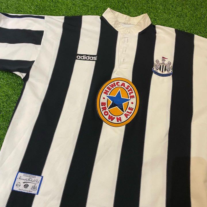 ADIDAS NEWCASTLE UNITED BROWN ALE 97/98 AWAY JERSEY VERY RARE ADULT XXL