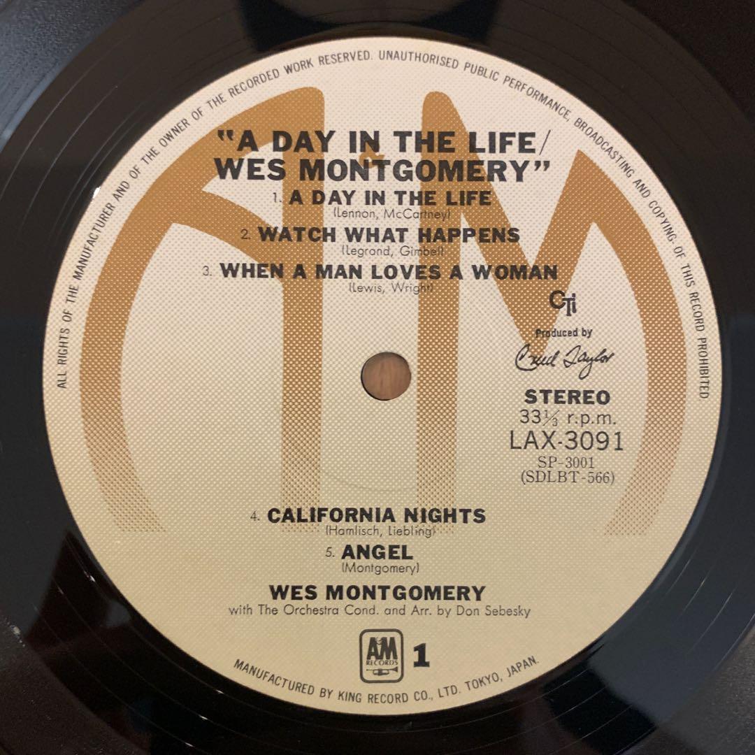 Wes Montgomery – A Day In The Life Vinyl (Jazz, Jap 1976)