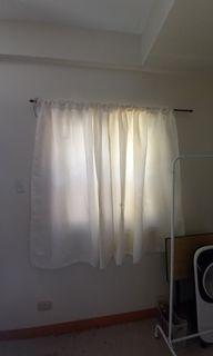 White curtains , thick