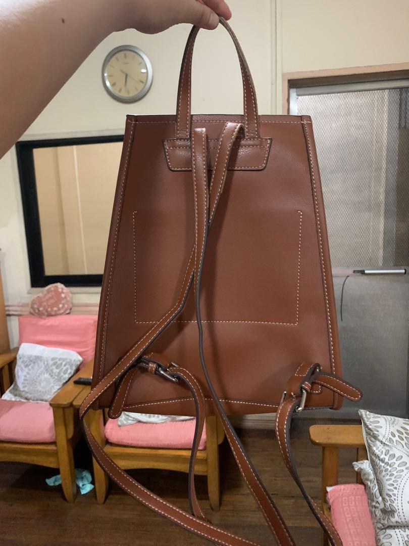 RUSH SALE Zara Backpack Brown Women s Fashion Bags Wallets Backpacks on Carousell