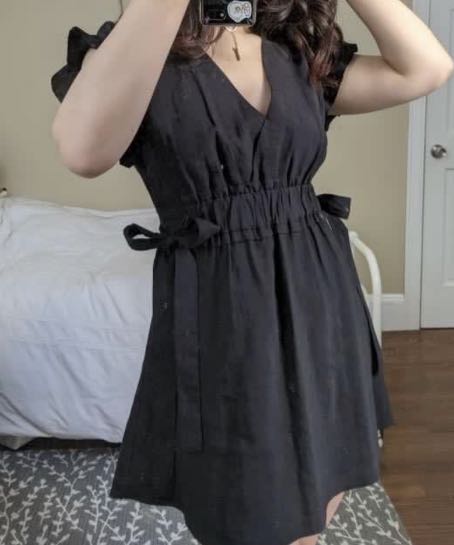Zara Black Side Tie Dress, Women's Fashion, Dresses u0026 Sets, Dresses on  Carousell