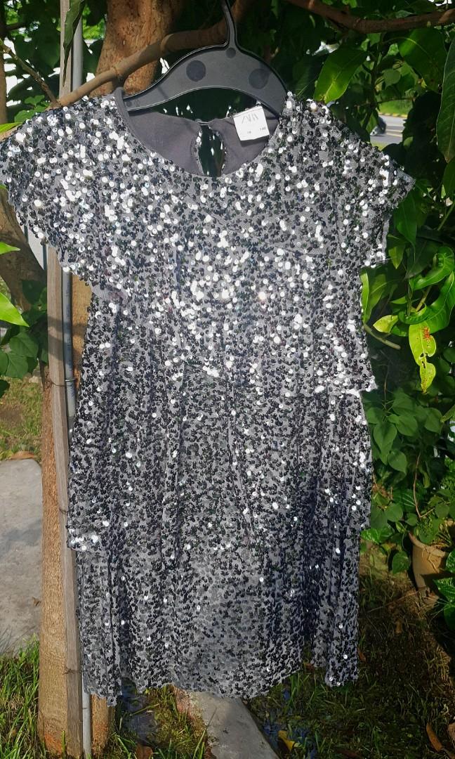 ZARA kids sequin tiered dress