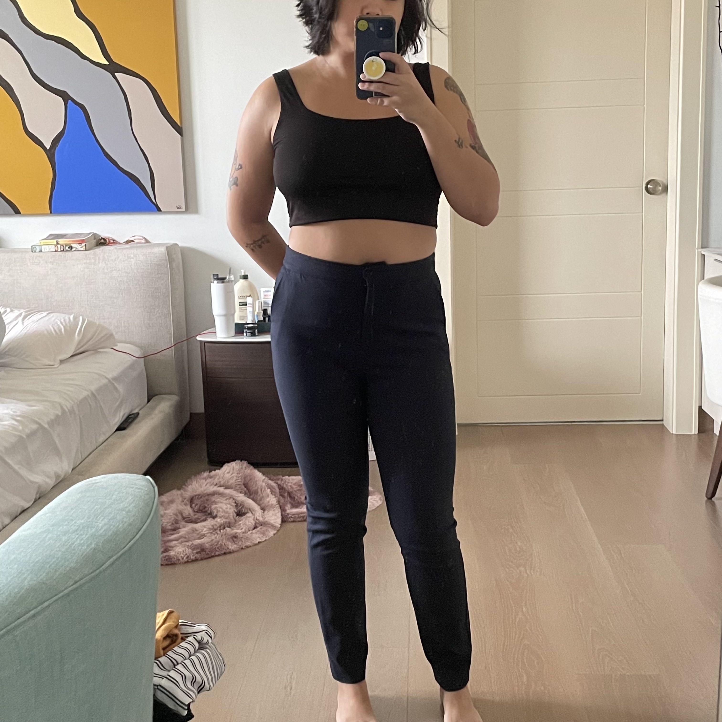 ZARA navy blue high waisted trouser pants slacks, Women's Fashion, Bottoms,  Other Bottoms on Carousell