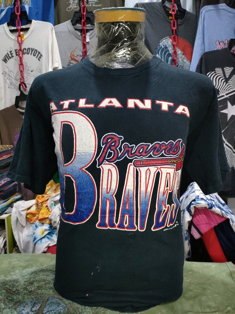 Atlanta Braves Vintage 1997 Russell Athletic T Shirt Jersey USA Made 90s SZ  M