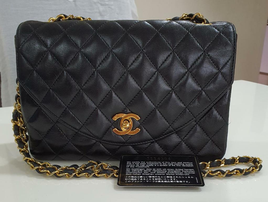 24K GHW Vintage Chanel Half Moon Bag, Women's Fashion, Bags