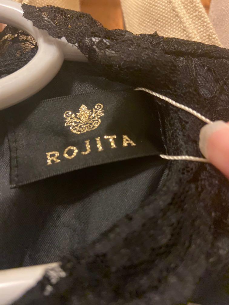 正版全新Rojita 黑色開肩連衣裙明日女友同款有牌, 女裝, 連身裙& 套裝