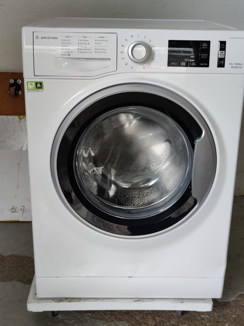 ARISTON 9kg front load Washing machine Model RNF9041SG, TV & Home