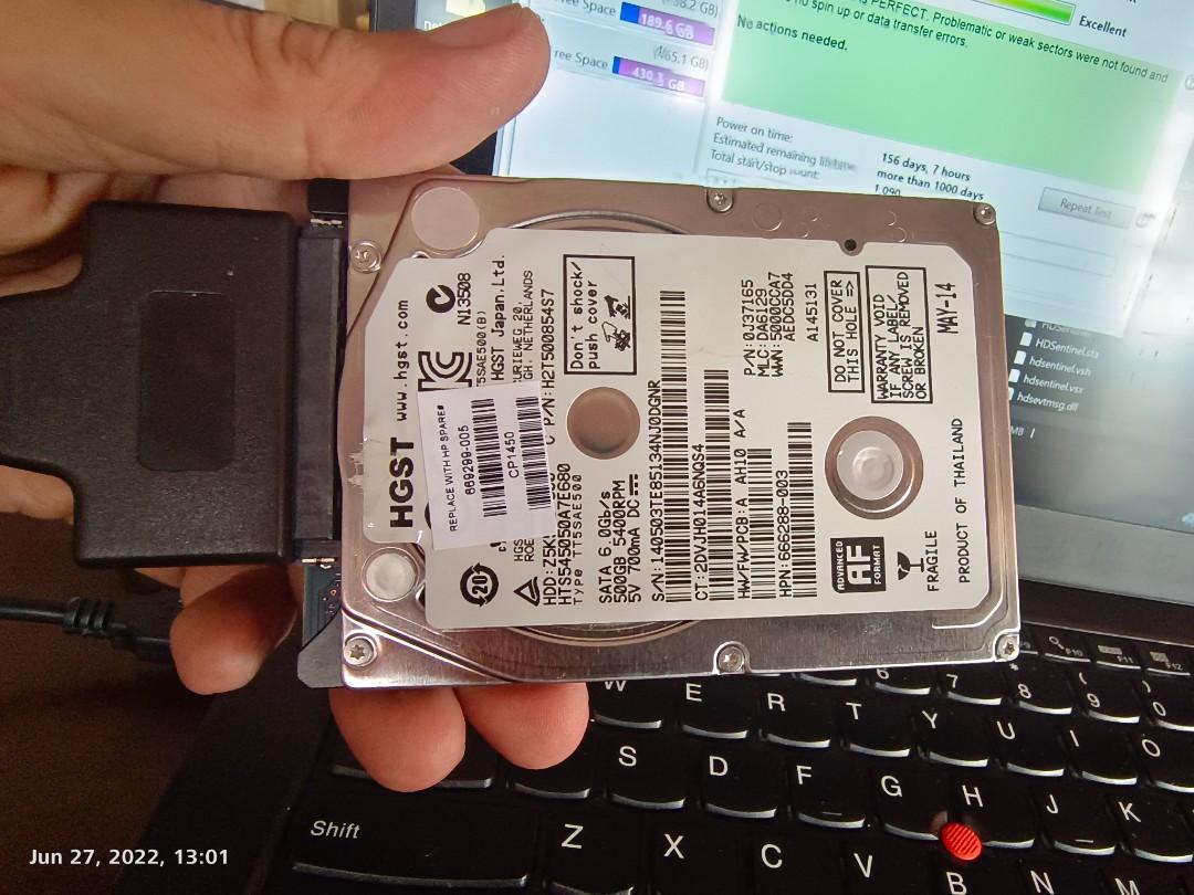 Assorted Laptop HDD 500gb (Category: Hard Disks & Thumbdrives) located in Quezon City. Submitted by gadgetsun (Listing ID 1169100818, Image 2). Description: Assorted brand 850each good condition with OS pa.