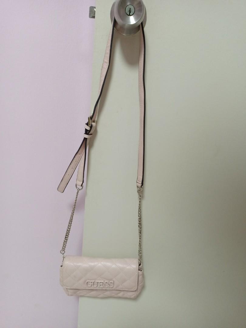 Authentic guess sling bag/small chained wallet, Women's Fashion, Bags ...