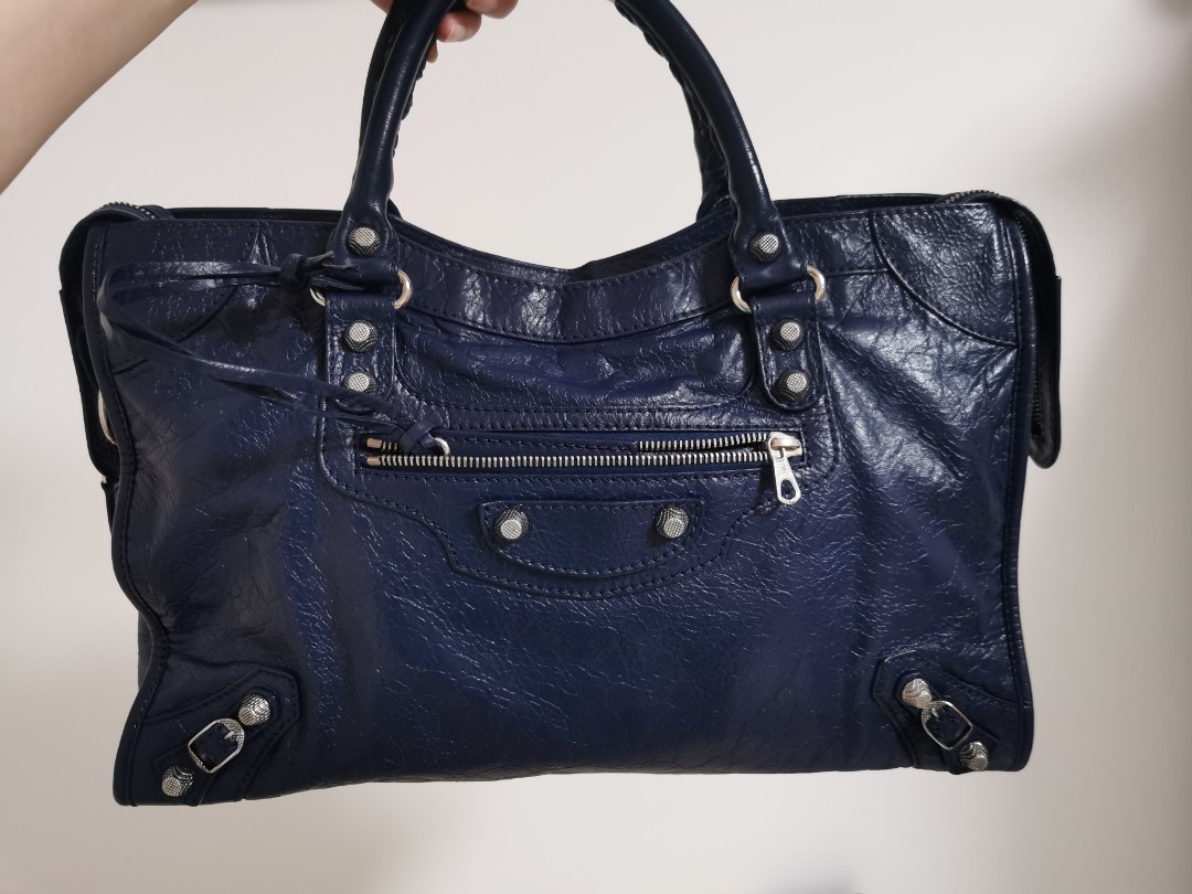 Balenciaga city shop midnight blue
