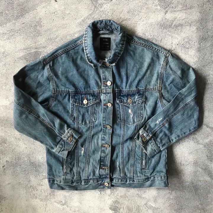 Bershka Jeans Jacket, Fesyen Pria 