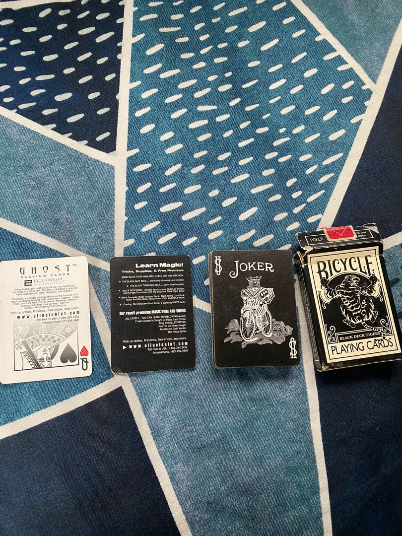 BICYCLE (Black Deck Tiger) Playing Cards, Hobbies & Toys, Toys & Games