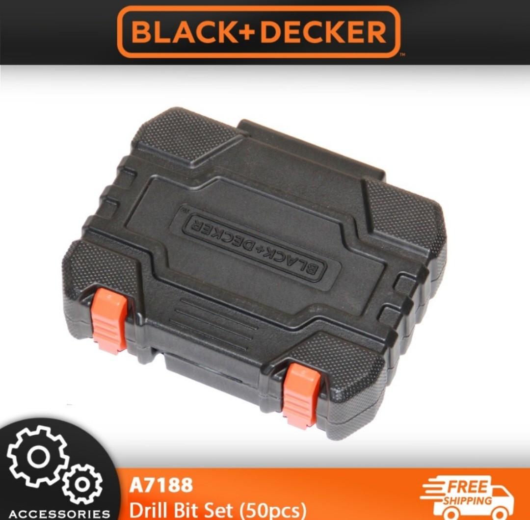 Black + Decker A7188 Drill and Screwdriver Bit Set 50-Piece