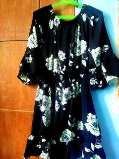 Black Floral Dress Above the knee
