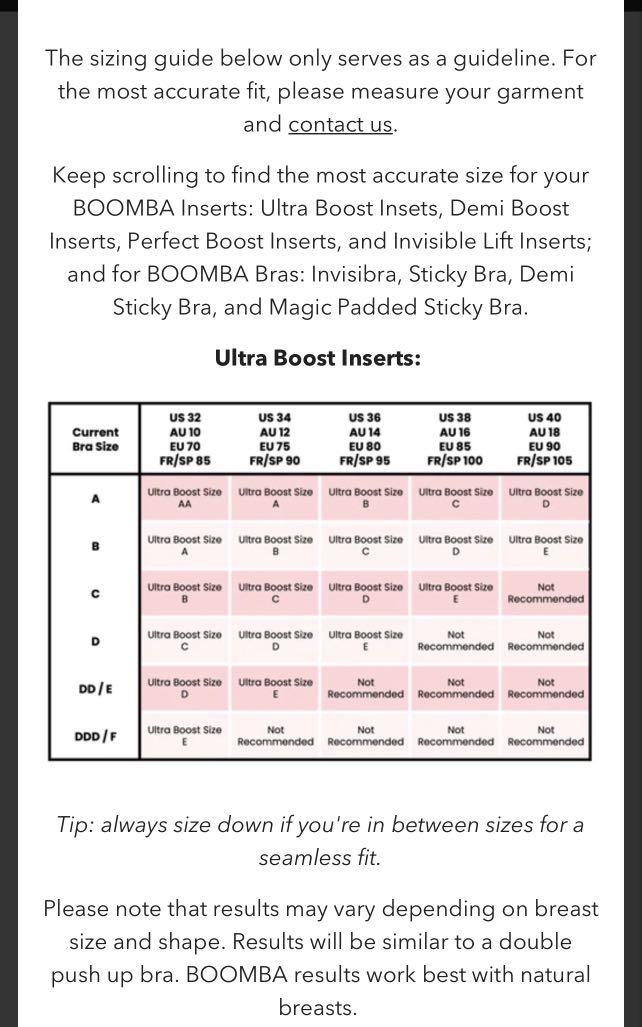 Boomba Ultra Boost Inserts Size A, Women's Fashion, New