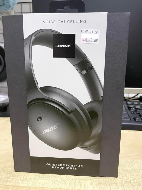 BOSE QuietComfort 45- Black Bose QC 45 headphone, Audio, Headphones   Headsets on Carousell
