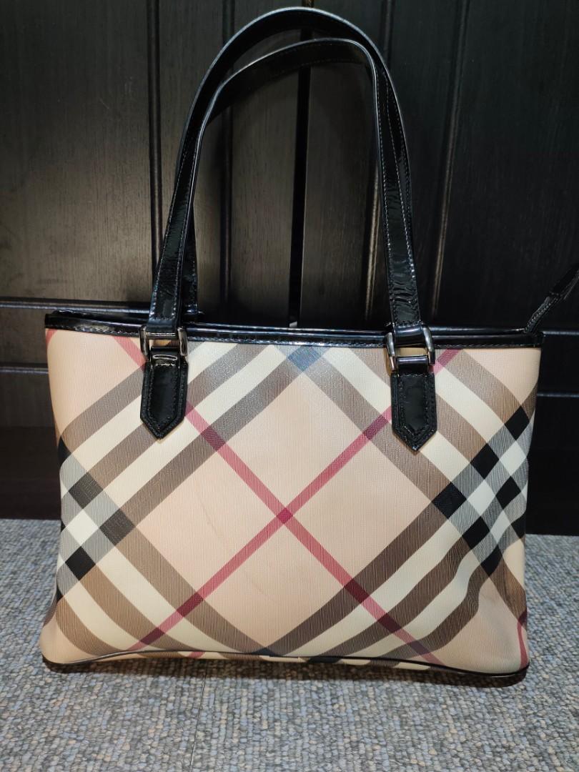 Burberry Small Nova Checkered Tote (Original 3459861), Luxury, Bags &  Wallets on Carousell