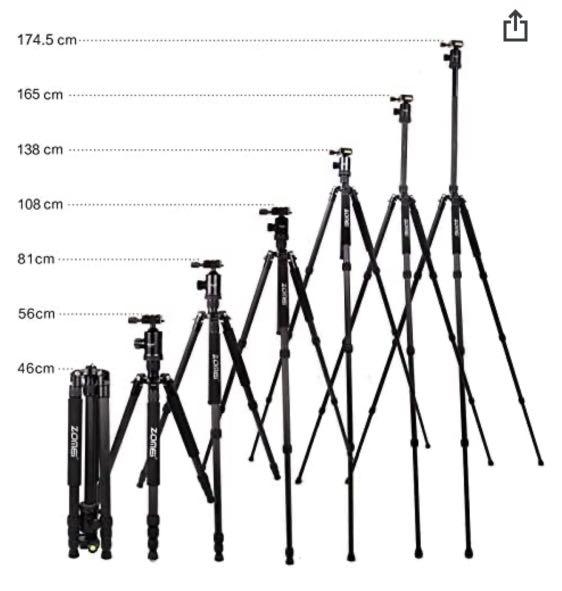 Carbon Fiber Tripod with Ball Head Compact Travel, Photography